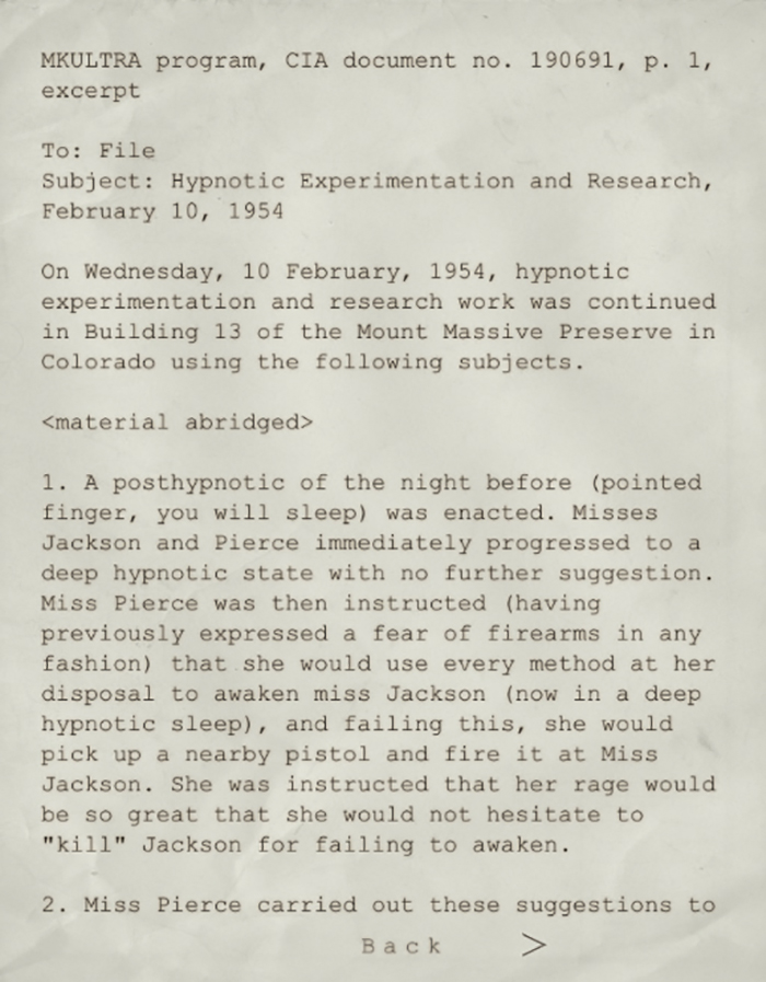 Feb 10, 1954 - MKULTRA program, CIA document